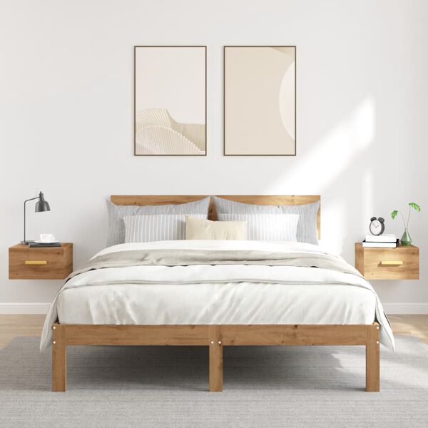 vidaXL Zidni noćni ormarići 2 kom boja hrasta artisan 35 x 35 x 20 cm