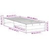 vidaXL Krevetna konstrukcija Smeđa 80 x 220 cm Čvrsto borovo drvo