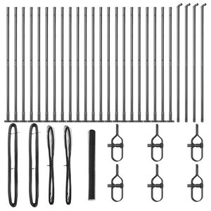 vidaXL Stup za ogradu Siva