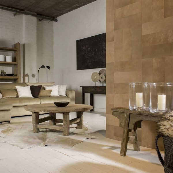 WallArt kožnate pločice Nathan starinski smeđe 16 kom