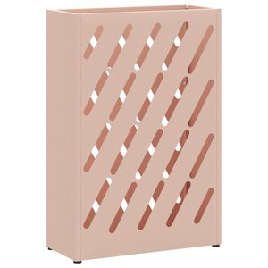 vidaXL Stalak za ki&scaron;obrane Ružičasta 28 x 12 x 41 cm Čelik