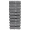 vidaXL Premium ručnici za pranje SOLUND 10 kom. sive 30x30 cm 600 g/m&sup2;
