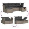 vidaXL 6-dijelni set vrtnih sofa od poliratana s jastucima sivi
