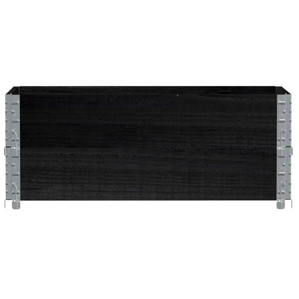 vidaXL Okviri za palete 2 kom crni 100 x 50 cm od masivne borovine