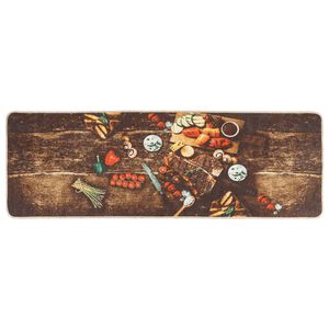 vidaXL Kuhinjski tepih raznobojni 60 x 180 cm perivi i protuklizni