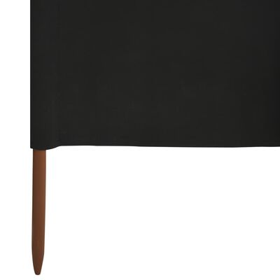 vidaXL Vjetrobran s 9 panela od tkanine 1200 x 160 cm crni