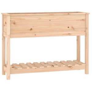 vidaXL Sadilica s policom 111,5x34,5x81 cm od masivne borovine