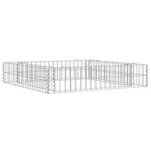 vidaXL Gabionska povi&scaron;ena gredica od pocinčanog čelika 100x100x20 cm