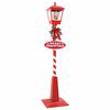 vidaXL Božićna ulična lampa s lampionom Crvena 40,5x40,5x180cm
