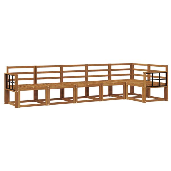 vidaXL Set vanjskih sofa 6 pcs Prirodna Čvrsto drvo akacije