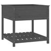 vidaXL Sadilica s policom siva 82,5x82,5x81 cm od masivne borovine