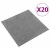 vidaXL Tepih 20 pcs Sivi 50 x 50 cm 100% Polipropilen
