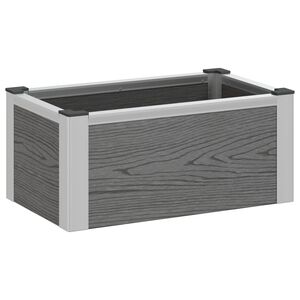 vidaXL Povi&scaron;ena vrtna gredica Siva 50 x 30 x 22 cm WPC i aluminij