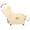 vidaXL Električni masažni naslonjač od umjetne kože krem