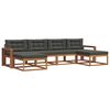 vidaXL Set vanjskih sofa 6 kom. Prirodna i antracit