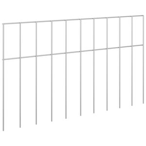 vidaXL Panel vrtne ograde 24 kom. 50 x 30 cm Pocinčani čelik Srebrna