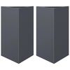vidaXL Vrtne sadilice 2 kom antracit trokutaste 50x43x75 cm čelične