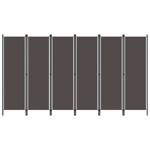 vidaXL Sobna pregrada sa 6 panela antracit 300 x 180 cm