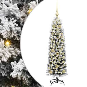 vidaXL Umjetno božićno drvce Zelena 150 cm PVC i čelik i plastika