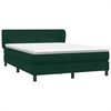 vidaXL Box Spring krevet s madracem tamno zeleni 160x220 cm bar&scaron;un