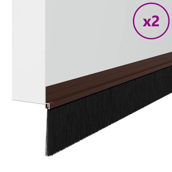 vidaXL Samoljepljivi pečati za vrata 2 pcs Smeđa 100 cm