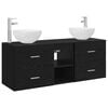 vidaXL Set ormarića za kupaonicu 3 kom. Crni hrast 49,5 x 35 x 63 cm