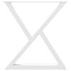 vidaXL Noge za blagovaonski stol 2 kom Bijele 80 x (72-73,3) cm Čelik
