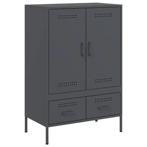 vidaXL Visoka komoda antracit 68x39x101,5 cm od čelika