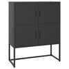 vidaXL Visoka komoda crna 80 x 35 x 100 cm čelična