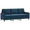 vidaXL 2-dijelni set sofa s jastucima plavi bar&scaron;unasti