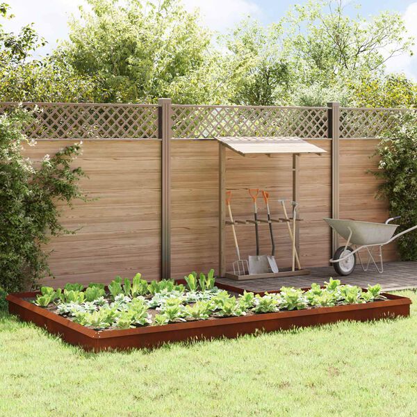 vidaXL Ograde protiv puževa 16 pcs Rđa