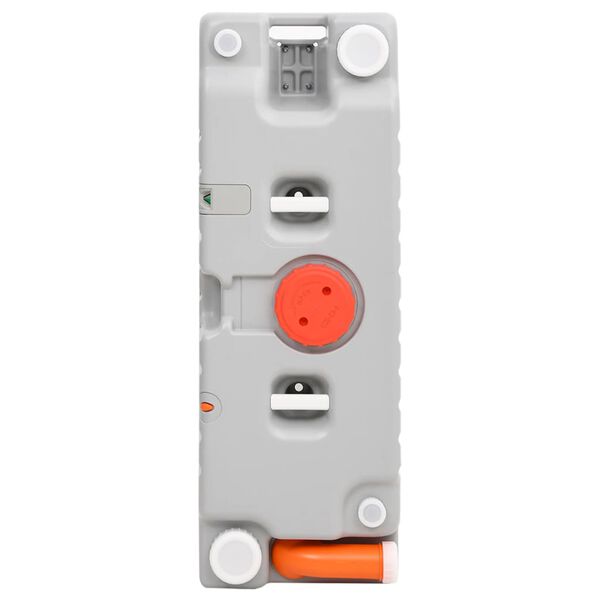 vidaXL Spremnik za vodu s kotačima za kampiranje 75 L sivi