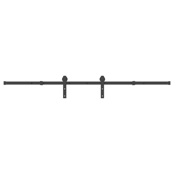 vidaXL Pribor za klizna vrata 213,5 cm čelični crni