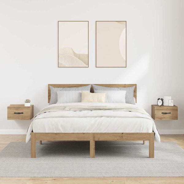 vidaXL Noćni ormar s ladicama 2 pcs hrast artisan 35 x 35 x 20 cm