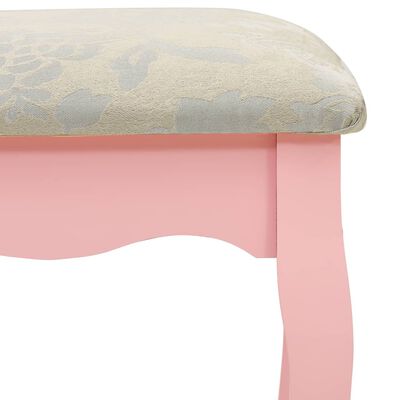 vidaXL Toaletni stolić sa stolcem rozi 75x69x140 cm od drva paulovnije