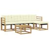 vidaXL Set vanjskih sofa 6 kom. Bijela i krem
