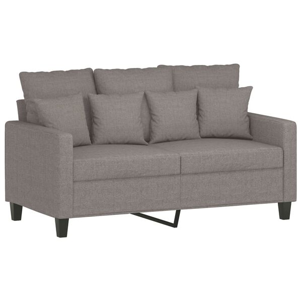 vidaXL 4-dijelni set sofa s jastucima smeđesivi od tkanine