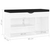 vidaXL Klupa za cipele s jastukom bijela 80x30x47 cm konstruirano drvo
