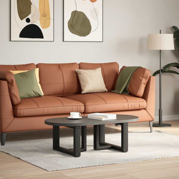 vidaXL Noge za klub stolić T-oblika 2 kom Crne 40x25x(30-31) cm Čelik