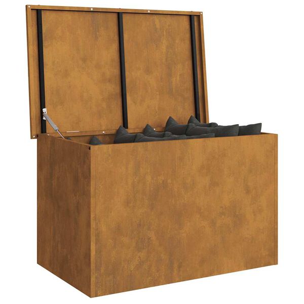 vidaXL Vanjska kutija za spremanje Rđa 80 x 50,5 x 50 cm Čelik