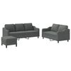 vidaXL 3-dijelni set sofa s jastucima tamnosivi od tkanine