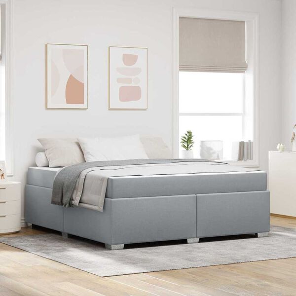 vidaXL Krevetna konstrukcija Svijetlo siva 180 x 200 cm tkanina