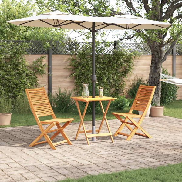 vidaXL Sklopivi bistro set 3 pcs Smeđa Čvrsto drvo akacije