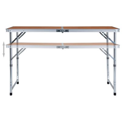 vidaXL Sklopivi stol za kampiranje aluminijski 120 x 60 cm