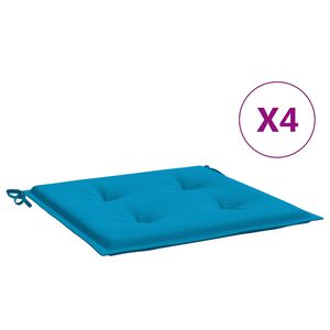 vidaXL Jastuci za vrtne stolice 4 kom plavi 40 x 40 x 4 cm od tkanine