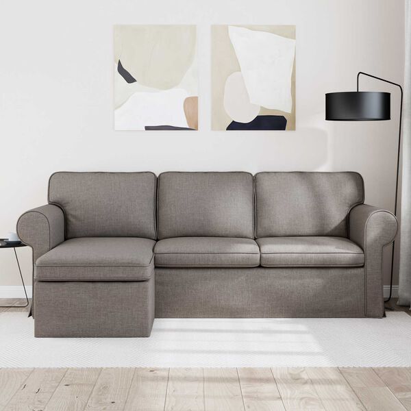 vidaXL Sofa Sivo-smeđa