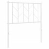 vidaXL Metalno uzglavlje za krevet, bijelo, 75 cm
