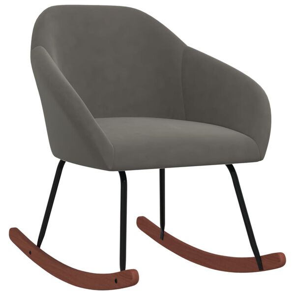 vidaXL Stolica za ljuljanje od tkanine tamnosiva