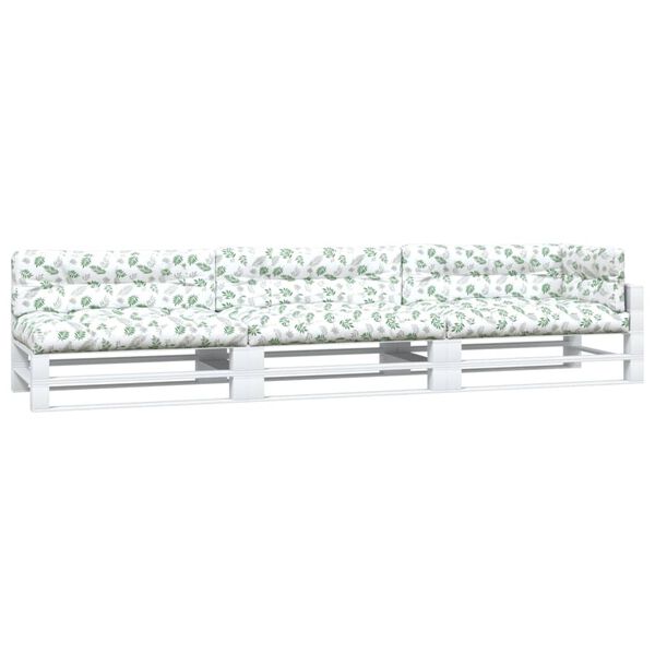 vidaXL Jastuci za palete 7 kom s uzorkom li&scaron;ća od tkanine