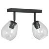 vidaXL Stropni reflektor Crna 33 x 13 x 26 cm Staklo i Metal